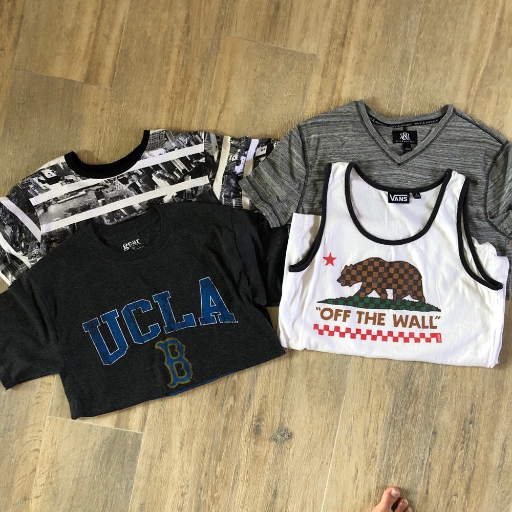 Men’s Small Shirts (UCLA, Vans, BrockRep, ZooYork)